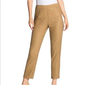 Chico’s Pull On Lace Ankle Pant in Arabian Camel Womens 6